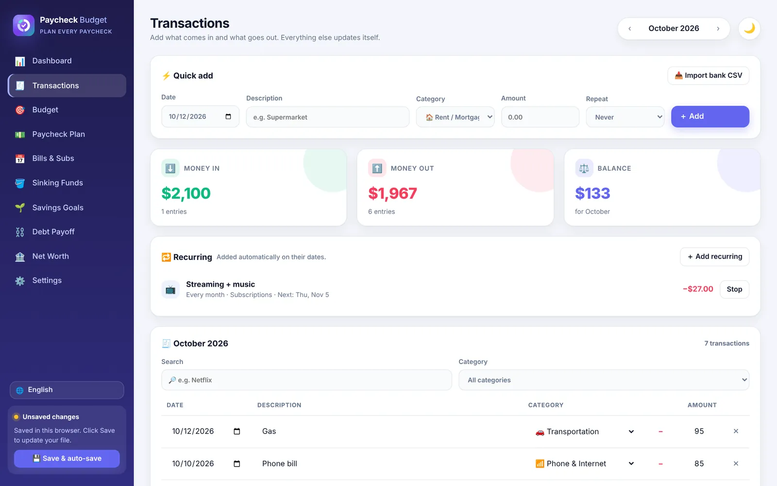 Transactions